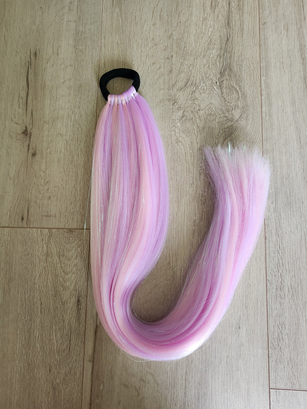 Blush Berry Tinsel Ponytail