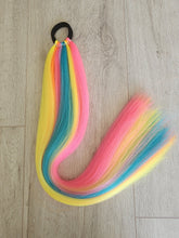 Load image into Gallery viewer, Summer Rainbow Tinsel Ponytail

