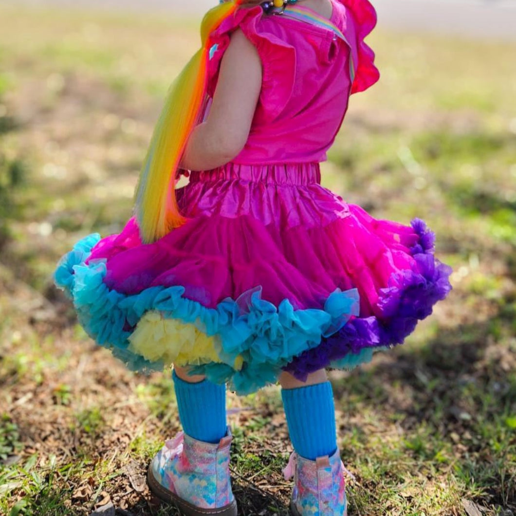 Bright Rainbow Fluffy Tutu