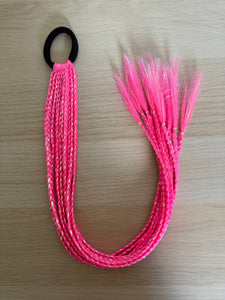 Electric Pink Plaited Ponytail