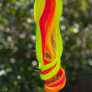 Neon Sunrise Curly Pigtails