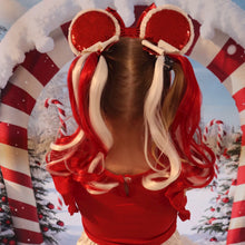 Load image into Gallery viewer, Candy Cane Curly Pigtails
