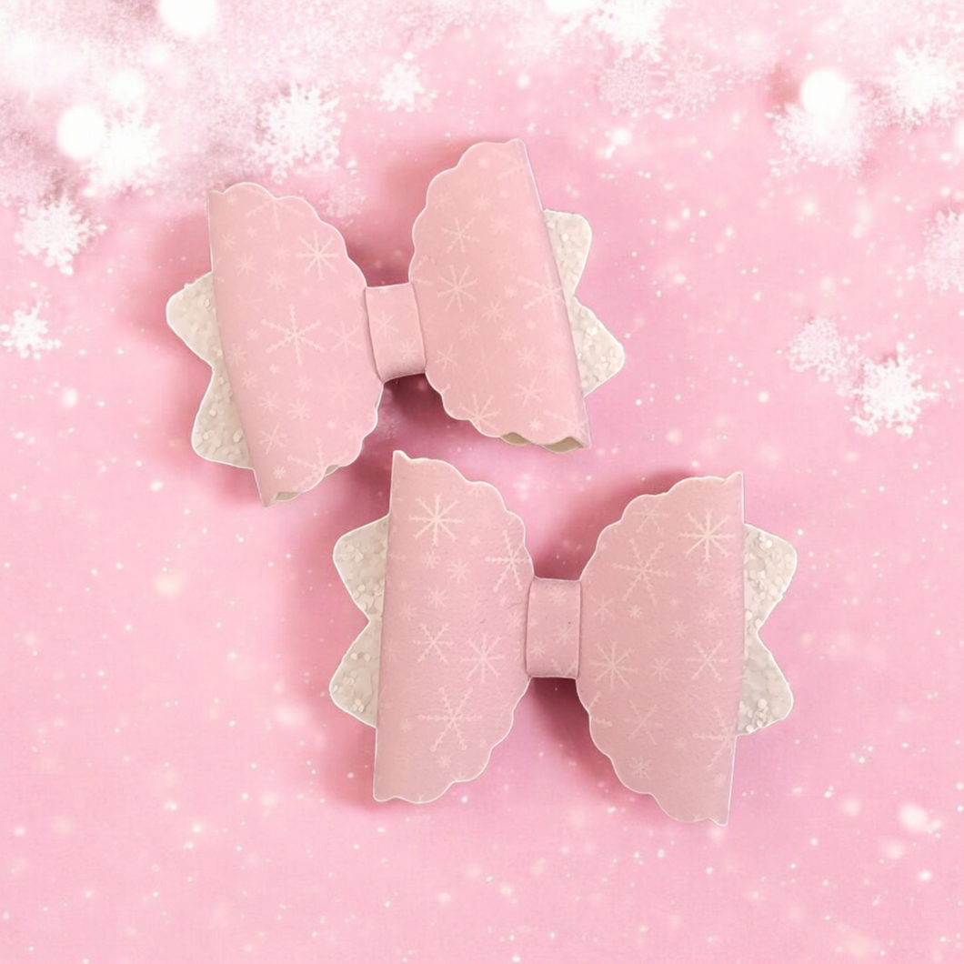 Pink Snowflake Piggies